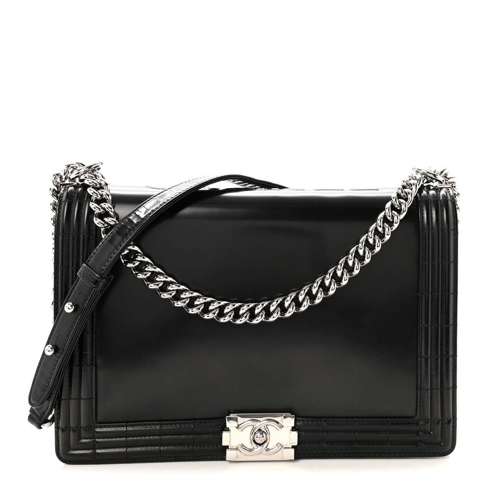 Chanel Glazed Calfskin Large Boy Flap #317488C26B